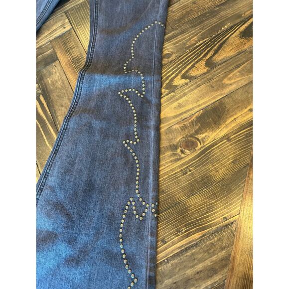 Rock & Roll Cowgirl High Rise Flare Jeans Women 26x36 Western Aztec Boho Retro - Picture 12 of 15